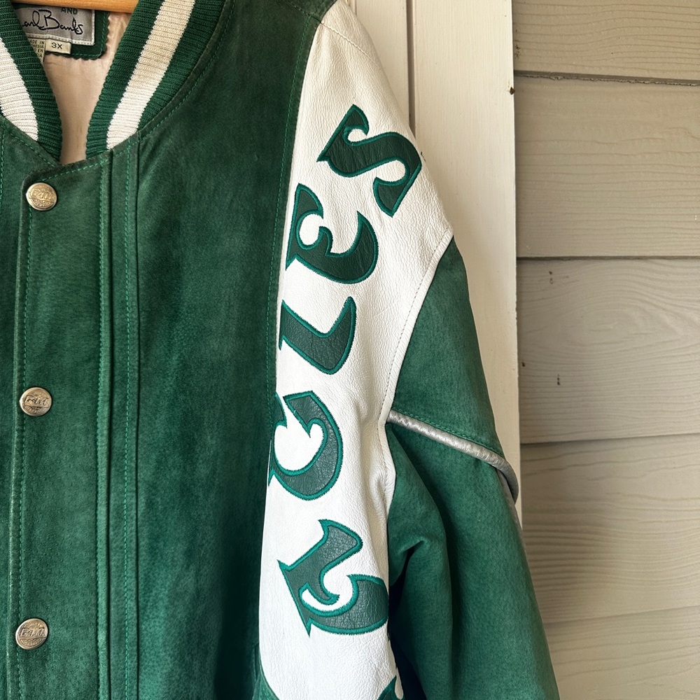 Philadelphia Eagles G-III Sports Carl Banks Vintage Leather Jacket - Picture 4 of 6